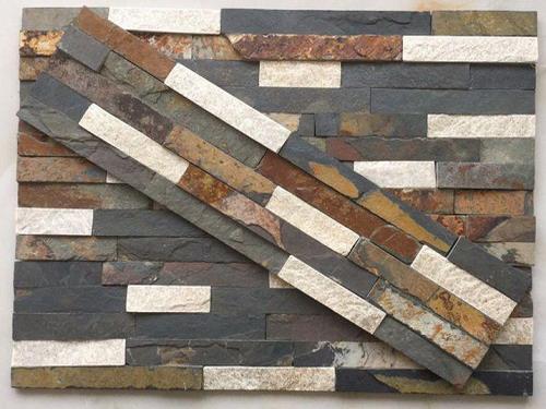 Hitam-coklat-putih Berbagai warna batu tulis