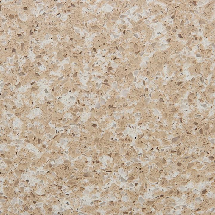 Brown quartz for interior building surfaces